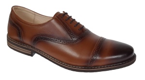 Pantofi barbati casual din piele naturala maro cognac - 895MD Marimea 44 - Img 5