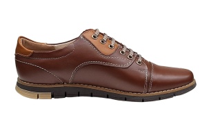 Pantofi barbati, casual din piele naturala, Maro, GKR67M - Img 3