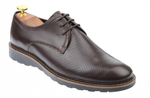 Pantofi barbati casual din piele naturala Maro inchis Marimea 41