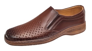 Pantofi barbati casual din piele naturala - Model perforat Maro 504M - Img 4