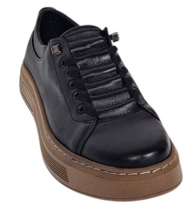 Pantofi barbati casual din piele naturala Negru Gold GKR124N - Img 7