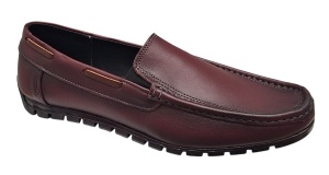 Pantofi barbati casual din piele naturala Visiniu GKR13VIS - Img 3