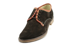 Pantofi barbati casual - eleganti din piele naturala intoarsa maro - PA80MMVEL - Img 4