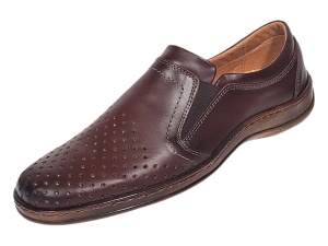 Pantofi barbati casual perforati din piele naturala Maro - GKR03M - Img 3