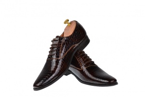 Pantofi barbati din piele naturala croco Maro Ciucaleti Top Shoes - Img 2