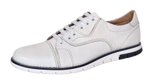 Pantofi barbati din piele naturala - Model Casual Alb GKR67A - Img 6