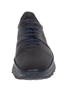 Pantofi barbati din piele naturala - Model Casual - Sport Negru Bleumarin 505ESC - Img 5