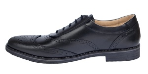Pantofi barbati din piele naturala, Negru BOX, 870NBOX - Img 6