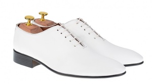 Pantofi barbati, eleganti din piele naturala, alb, 024ABOX - Img 5