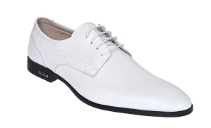Pantofi barbati eleganti din piele naturala Alb Box GKR101A - Img 4