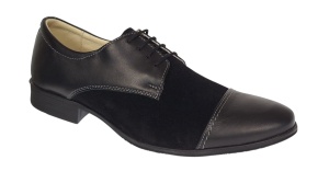 Pantofi barbati eleganti din piele naturala box cu piele intoarsa - 959NBV Marimea 40 - Img 5