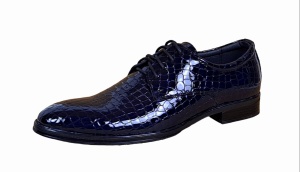 Pantofi barbati eleganti din piele naturala, Croco, bleumarin inchis, LAC, TESTCROCOBL - Img 10