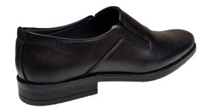 Pantofi barbati, eleganti, din piele naturala, cu elastic, Negru, ADYNEL - Img 4