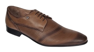 Pantofi barbati eleganti din piele naturala cu perforatii - Marimea 44 - 730NIS - Img 5