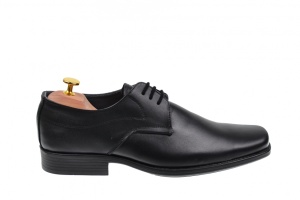 Pantofi barbati eleganti din piele naturala, cu siret 1002N - Img 5