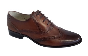 Pantofi barbati eleganti din piele naturala, cu siret, maro, 566M - Img 7
