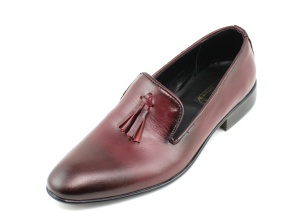 Pantofi barbati eleganti, din piele naturala, grena - 035VIS - Img 6