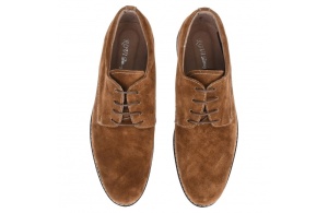 Pantofi barbati, eleganti, din piele naturala intoarsa, maro deschis - PAVELMD - Img 7