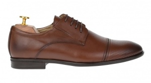 Pantofi barbati eleganti din piele naturala maro - SIR073M - Img 4