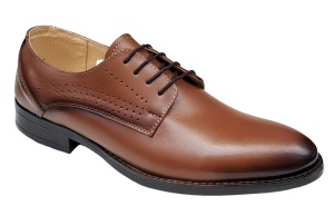Pantofi barbati eleganti din piele naturala - Maro - Img 1
