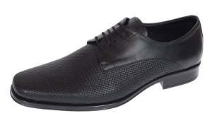 Pantofi barbati eleganti din piele naturala matritata Negru NIK NIC02PRN - Img 8