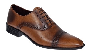 Pantofi barbati eleganti din piele naturala - Model Oxford 246 Maro - Img 3