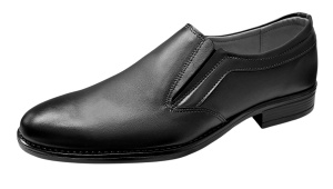 Pantofi barbati eleganti din piele naturala negru fara siret - GKR117ELN