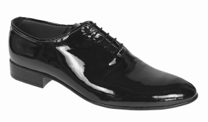 Pantofi barbati eleganti din piele naturala Negru LAC LMOD1NLAC