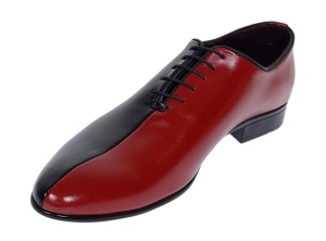 Pantofi barbati elleganti din piele naturala - Negru si Rosu MOD1NR - Img 1