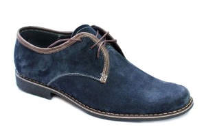 Pantofi barbati la reducere din piele Intoarsa naturala bleumarin LP80VELBL