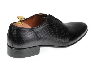 Pantofi barbati office eleganti din piele naturala - Model Negru 026NPERF - Img 5