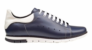 Pantofi barbati sport bleumarin inchis din piele naturala GKR111BLU - Img 7