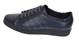 Pantofi barbati sport casual din piele naturala bleumarin ADTIMBL - Img 3