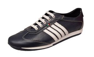 Pantofi barbati sport din piele naturala , Bleumarin, Alb - GKR93BLM - Img 8