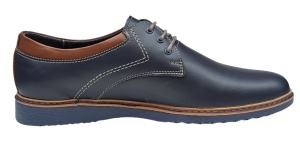 Pantofi barbati sport din piele naturala bleumarin, GKR30BLM - Img 5