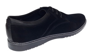 Pantofi barbati sport din piele naturala intoarsa - Model Negru Antilopa - Img 7