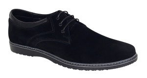 Pantofi barbati sport din piele naturala intoarsa - Model Negru Antilopa L
