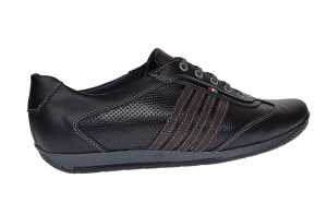Pantofi barbati sport din piele naturala , Negru - GKR93N - Img 4