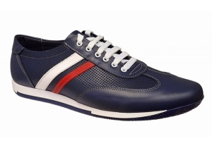 Pantofi casual barbati din piele naturala Bleumarin 102BLU
