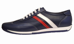 Pantofi casual barbati din piele naturala Bleumarin 102BLU - Img 2