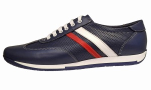 Pantofi casual barbati din piele naturala Bleumarin 102BLU - Img 12