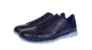 Pantofi casual barbati din piele naturala bleumarin 397BL - Img 4