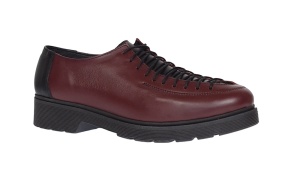 Pantofi casual dama din piele naturala - Model Visiniu cu Negru PDGINAVIS - Img 2