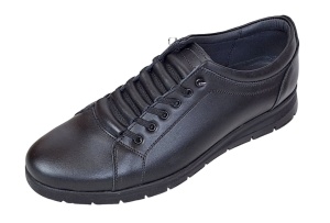 Pantofi caual barbati din piele naturala - Confort Negru Tipon - Img 5
