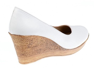 Pantofi dama casual din piele naturala alba cu platforma de 7 cm - MARA P3550ALB - Img 6