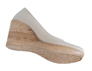 Pantofi dama casual din piele naturala bej cu platforma de 7 cm - MARA BEJ P3550BEJ - Img 7