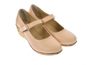 Pantofi dama casual din piele naturala bej - P38BEJBOX