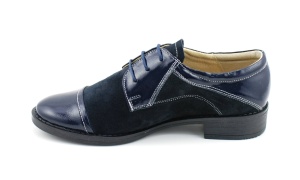 Pantofi dama casual din piele naturala bleumarin P650NOUBLM - Img 5