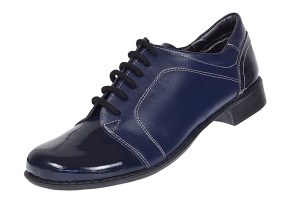 Pantofi dama casual din piele naturala box lac Bleumarin P53LACBL - Img 2