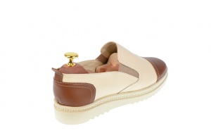 Pantofi dama casual din piele naturala cu elastic - Cod: P39MBEJ - Img 4